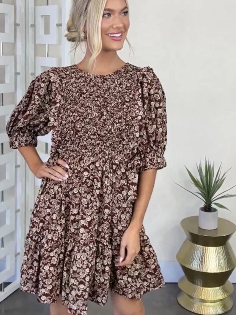 Sofie the Label The Madi Puff Sleeve Mini Dress, Size S